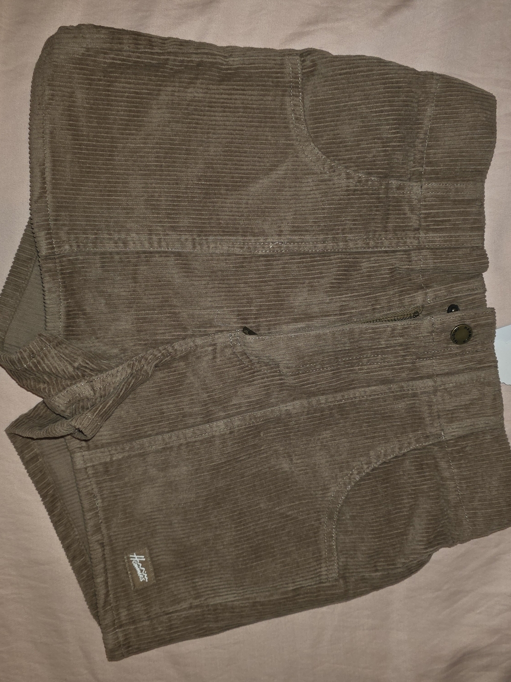 Hammies Women's 28 Brown Courdoroy Short Hugh Waist NWT